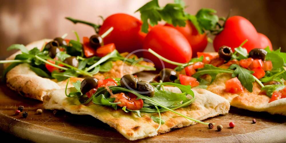Lavash Pizza with Tomatoes and Mozzarella